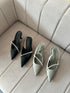 Women Pearls Decor Slid On High Heels